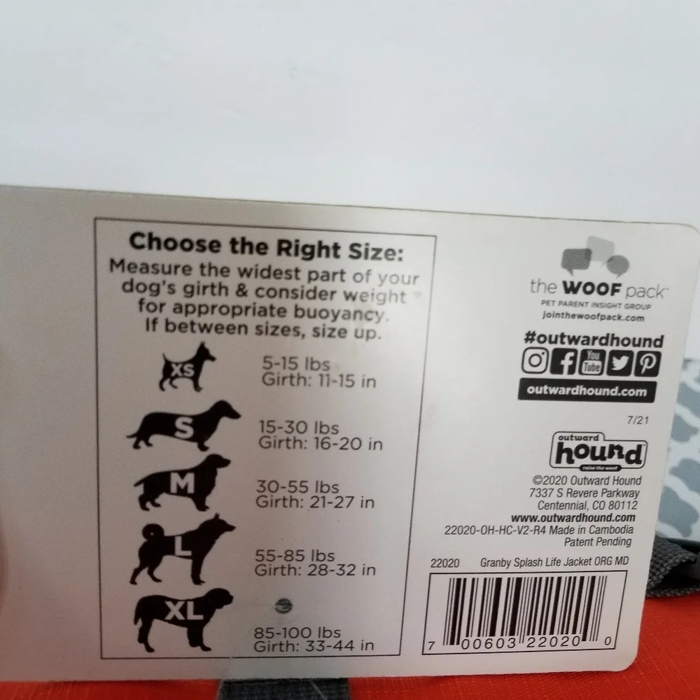 Granby M Life Puppy Jacket NWT